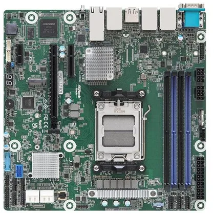 ASRock Rack B650D4U-2L2T/BCM - hovedkort - micro ATX - Socket AM5 - AMD B650E Hovedkort - AMD B650E - AMD AM5 socket - DDR5 RAM - Micro-ATX