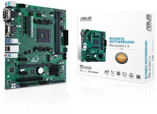 ASUS PRO A520M-C II/CSM Hovedkort - AMD A520 - AMD AM4 Socket - DDR4 RAM - Micro-ATX